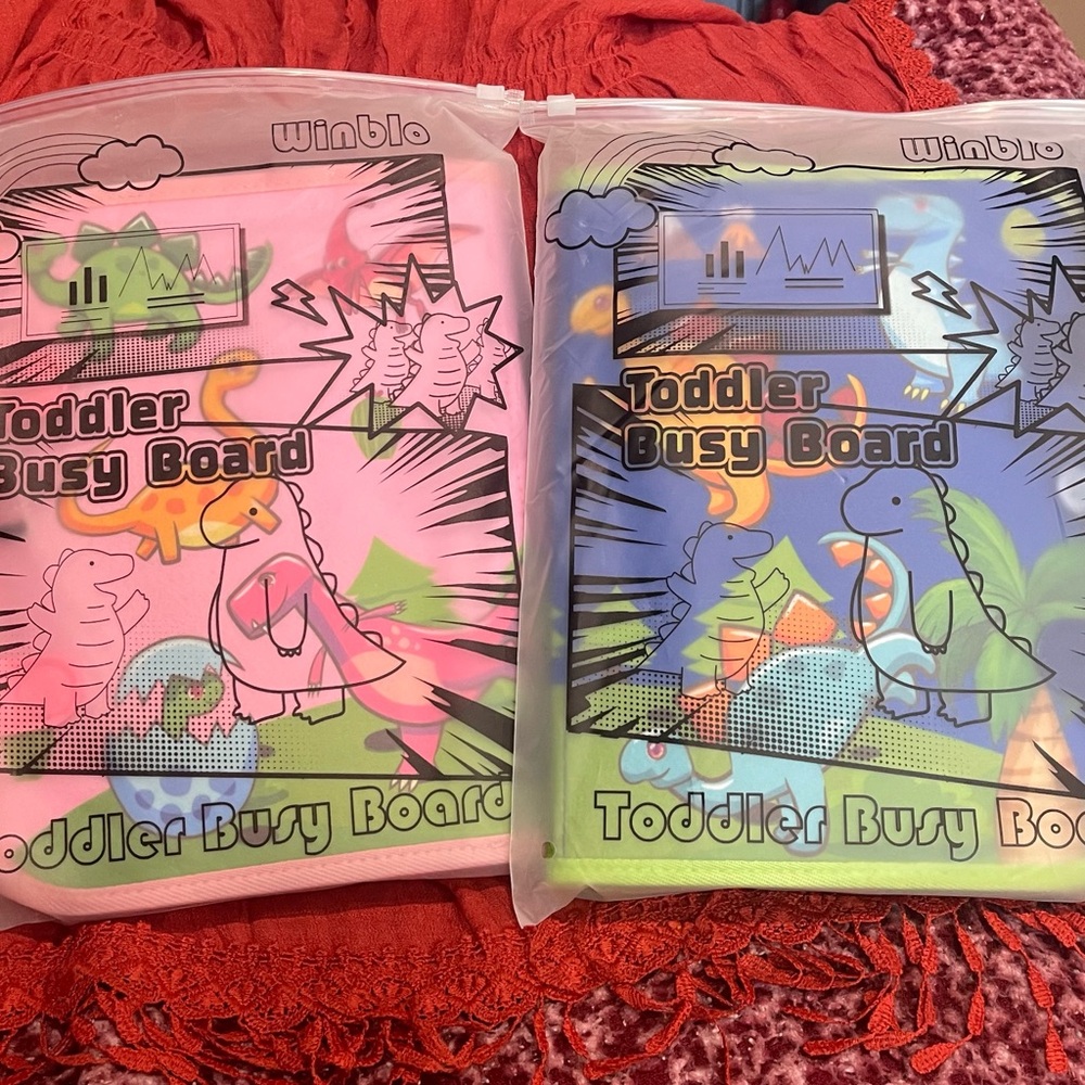 Toddler Busy Board - Pink or Blue